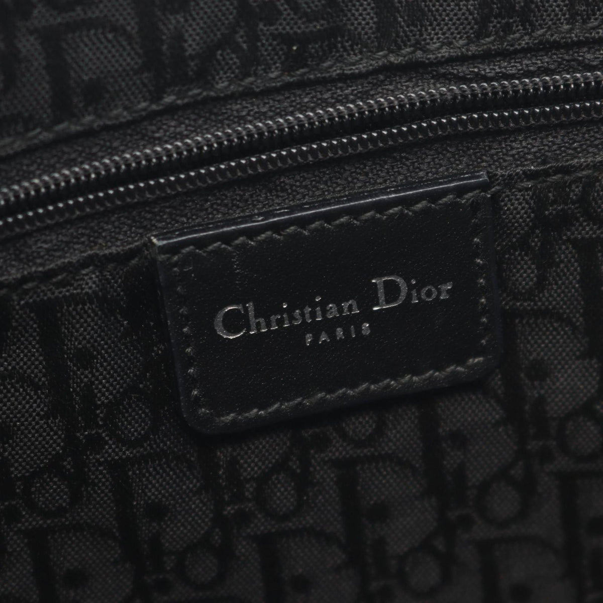 Dior Shoulder Bag Mesh Hobo Black Leather — view 4