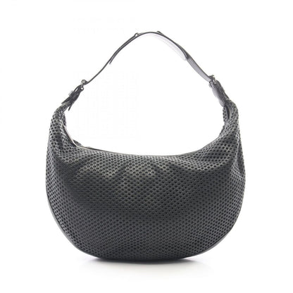 Dior Shoulder Bag Mesh Hobo Black Leather