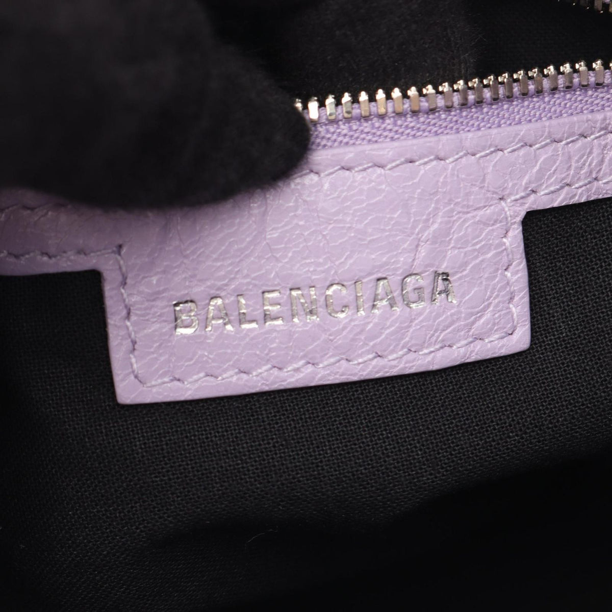 Balenciaga Shoulder Bag Le Cagole XS Purple Leather — view 4