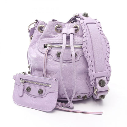 Balenciaga Shoulder Bag Le Cagole XS Purple Leather