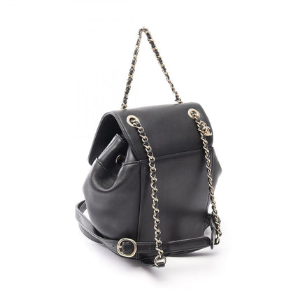 Chanel Backpack CC Logo Chain Black Lambskin CC Small — view 2