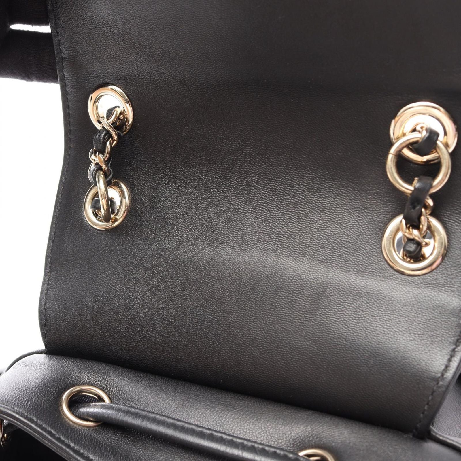 Chanel Backpack CC Logo Chain Black Lambskin CC Small — view 6