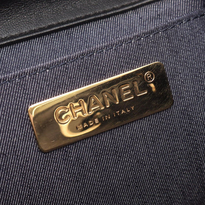 Chanel Backpack CC Logo Chain Black Lambskin CC Small — view 4