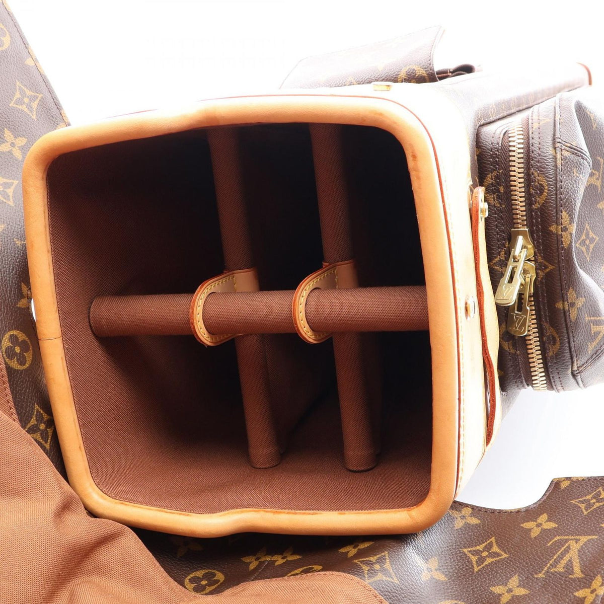 Louis Vuitton Sac Golf Caddy Bag Club Case Canvas Leather — view 3