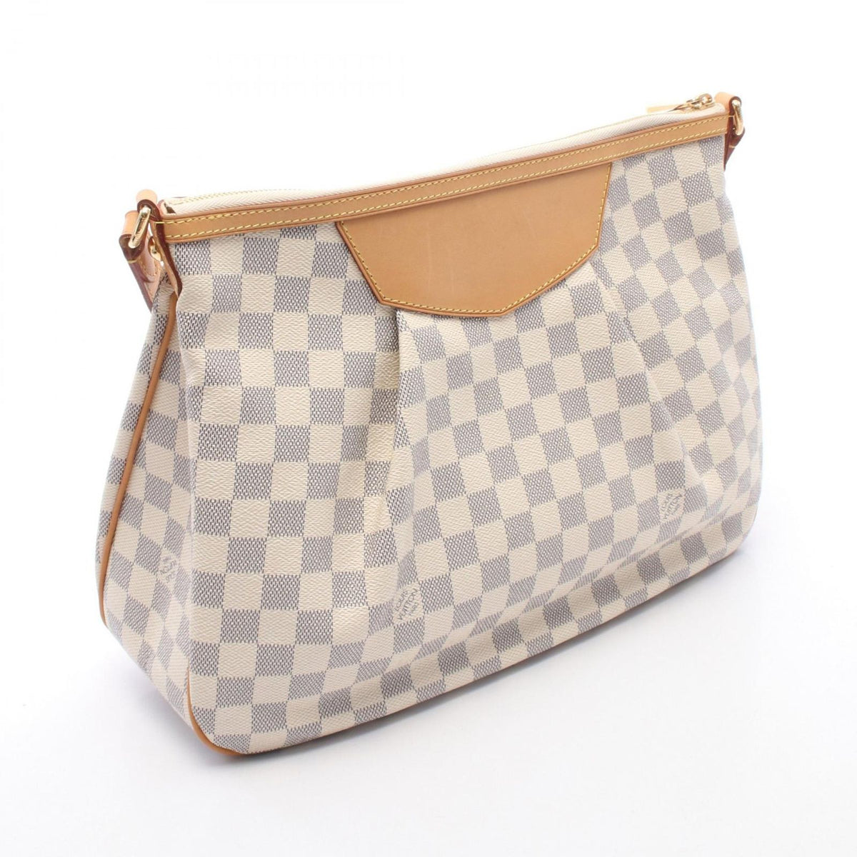 Louis Vuitton Shoulder Bag Siracusa MM Canvas Leather — view 2