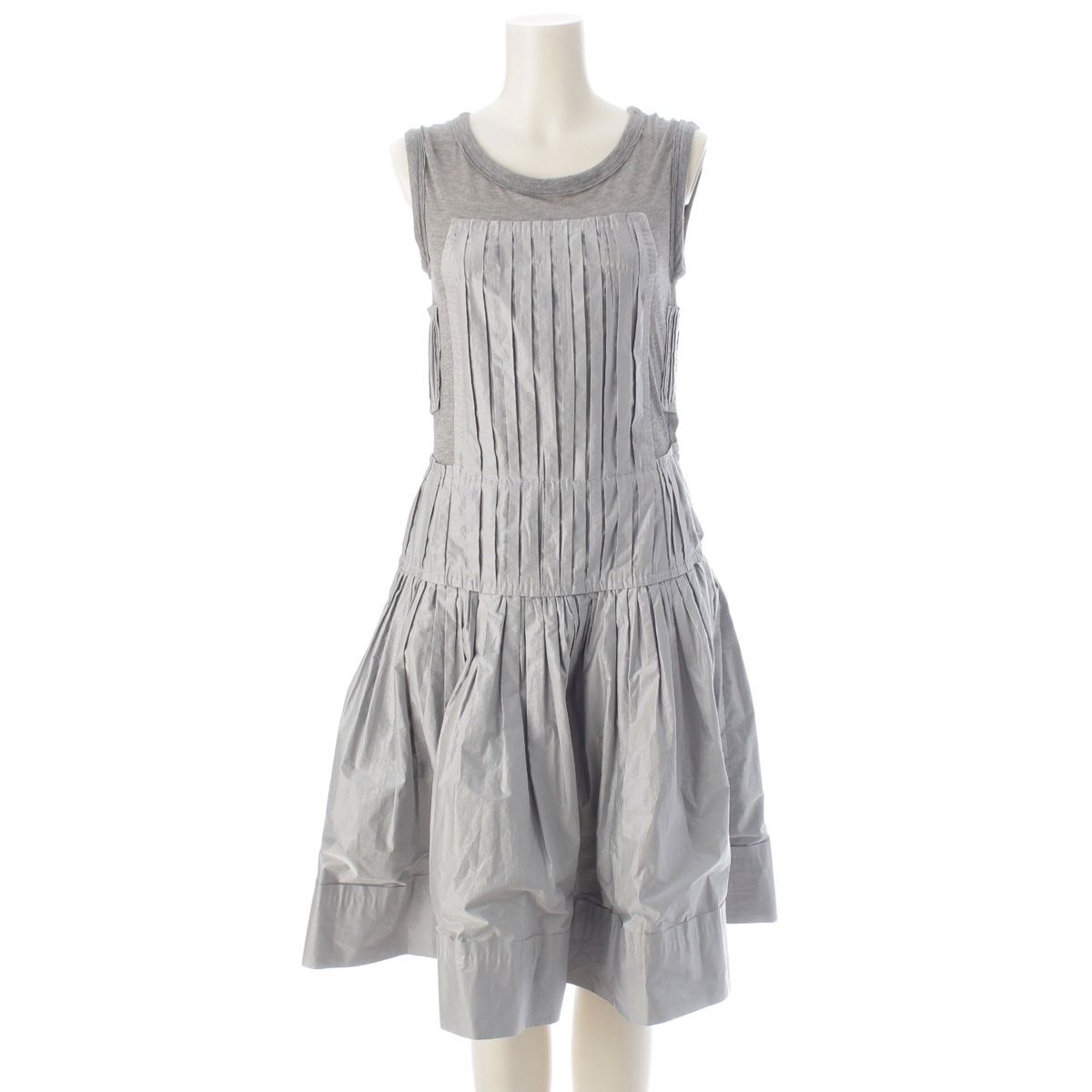 Louis Vuitton Docking Sleeveless Dress Gray 36