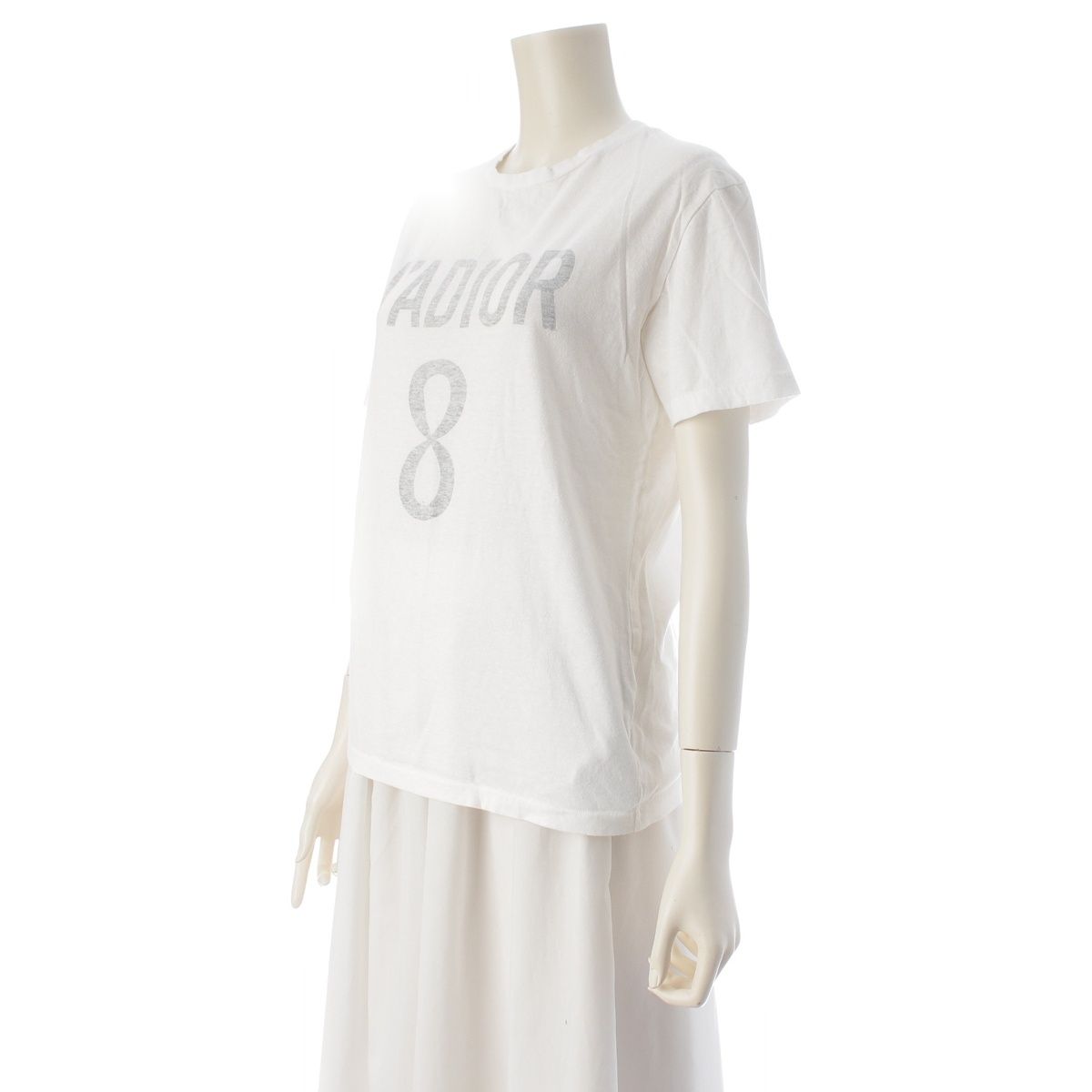 Dior Cotton Linen Logo J'adior Top White — view 2