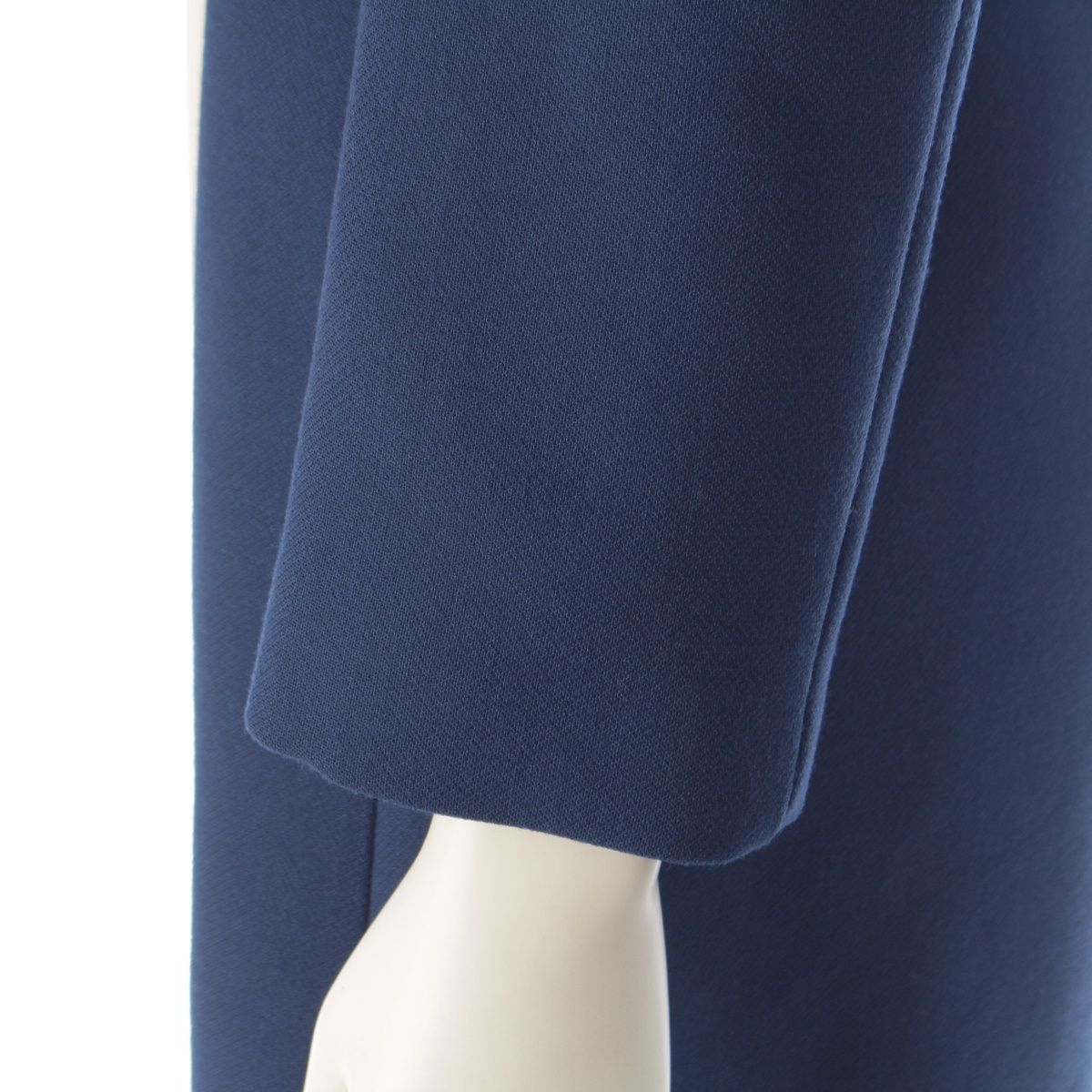 Gucci Tiger Wool Rayon Tricolor Soutien Collar Coat Navy White Red 36 — view 7