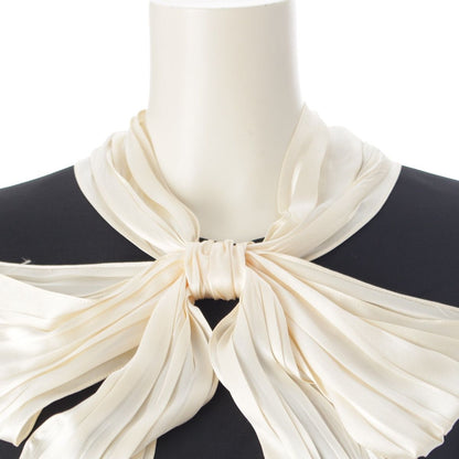 Gucci Wool Silk Ribbon Motif Dress Short Sleeve Top Black White 36 — view 5