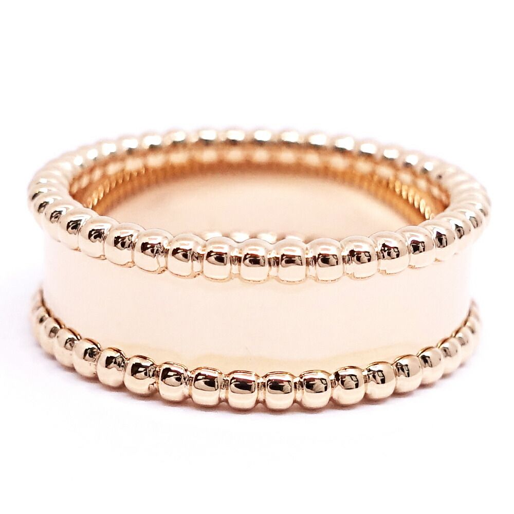 Van Cleef & Arpels 18K Pink Gold Perlee Signature Ring — view 7