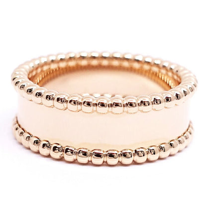 Van Cleef & Arpels 18K Pink Gold Perlee Signature Ring — view 7