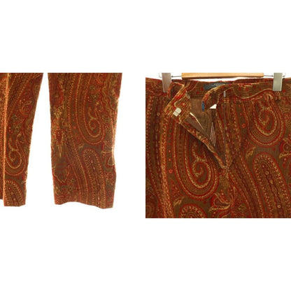 Max Mara Set Corduroy Paisley Pattern Tailored Jacket Straight Pants 44 — view 8