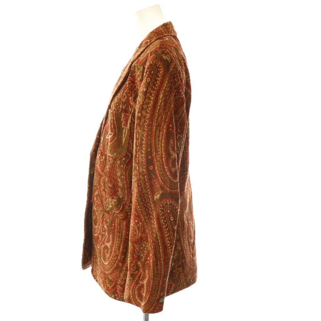 Max Mara Set Corduroy Paisley Pattern Tailored Jacket Straight Pants 44 — view 4