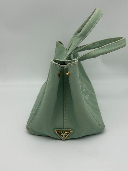 Prada Canapa Tote Bag Mint Green Canvas — view 3