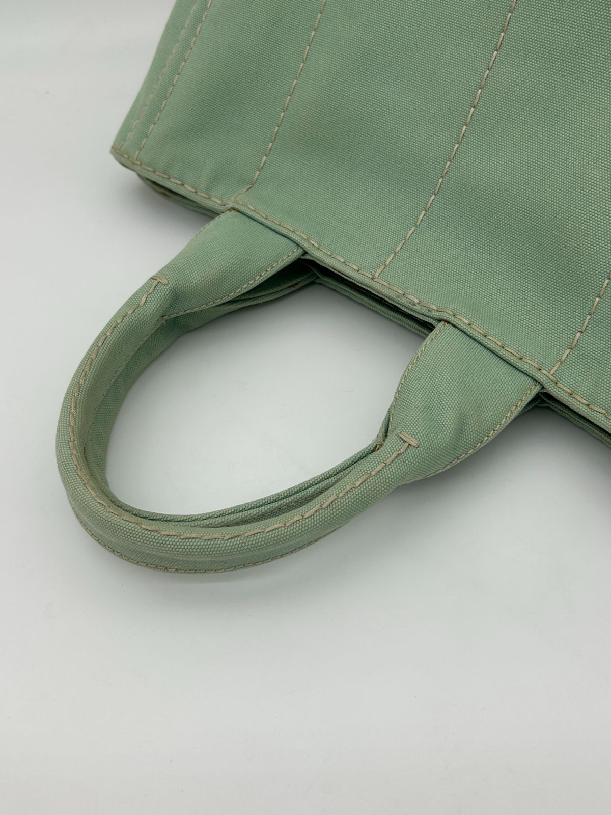 Prada Canapa Tote Bag Mint Green Canvas — view 6