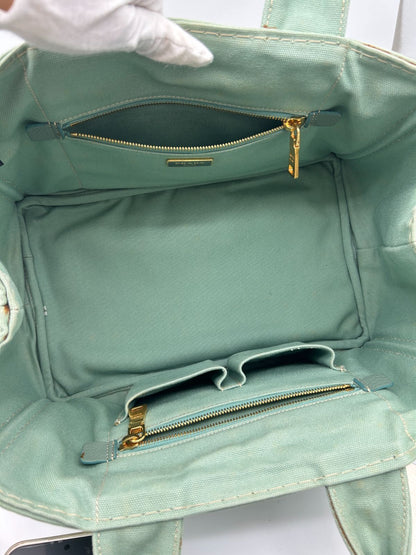 Prada Canapa Tote Bag Mint Green Canvas — view 7