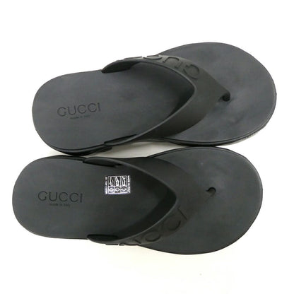 Gucci Thong Sandals Black Rubber Platform Shoes 36 — view 2