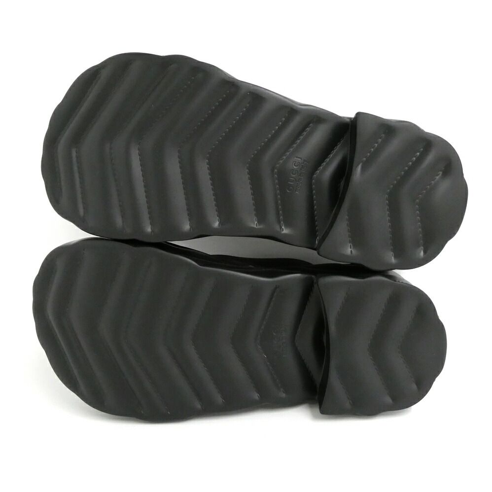 Gucci Thong Sandals Black Rubber Platform Shoes 36 — view 3