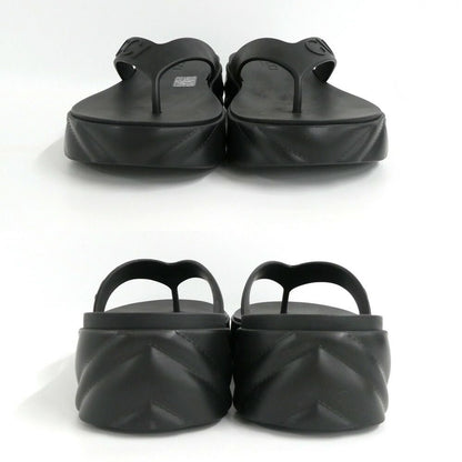 Gucci Thong Sandals Black Rubber Platform Shoes 36 — view 5