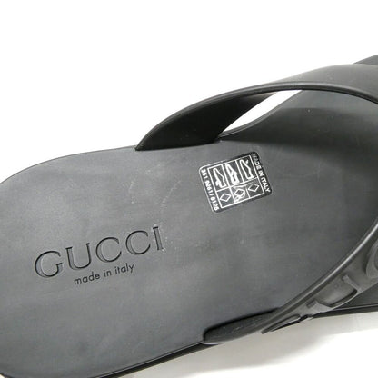 Gucci Thong Sandals Black Rubber Platform Shoes 36 — view 6