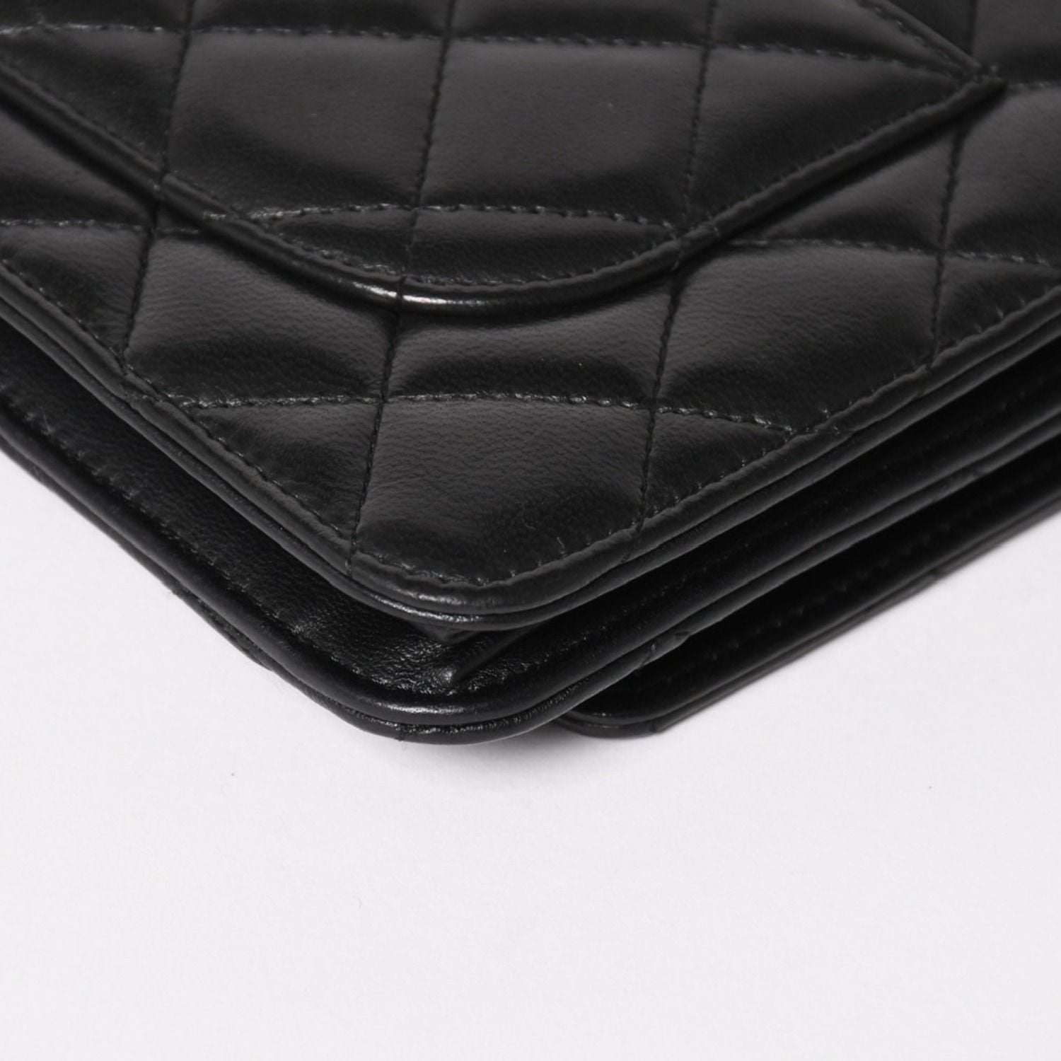 Chanel Timeless Classic Line Chain Wallet CC Logo Lambskin Shoulder Bag — view 8