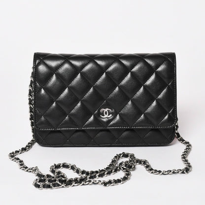 Chanel Timeless Classic Line Chain Wallet CC Logo Lambskin Shoulder Bag