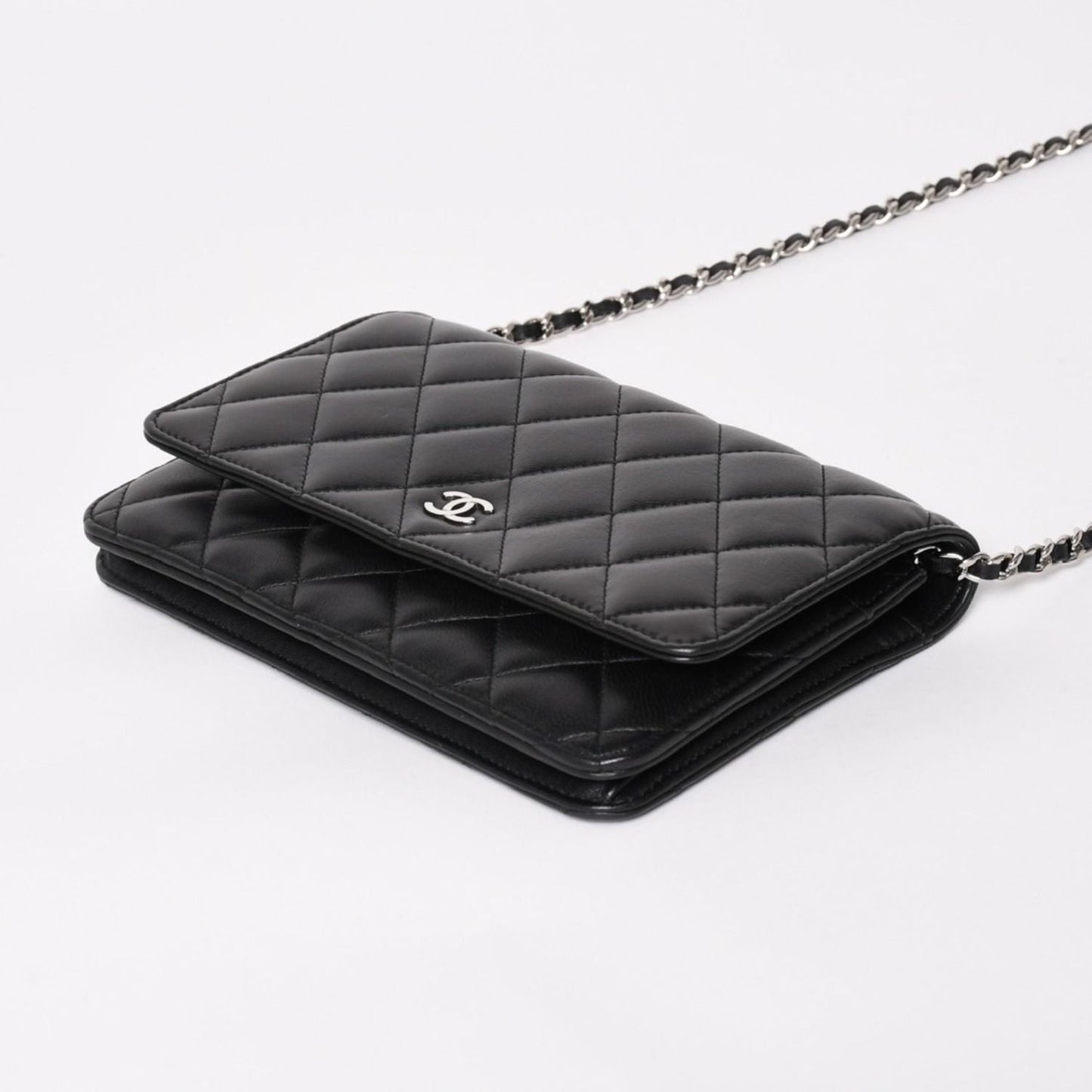Chanel Timeless Classic Line Chain Wallet CC Logo Lambskin Shoulder Bag — view 5