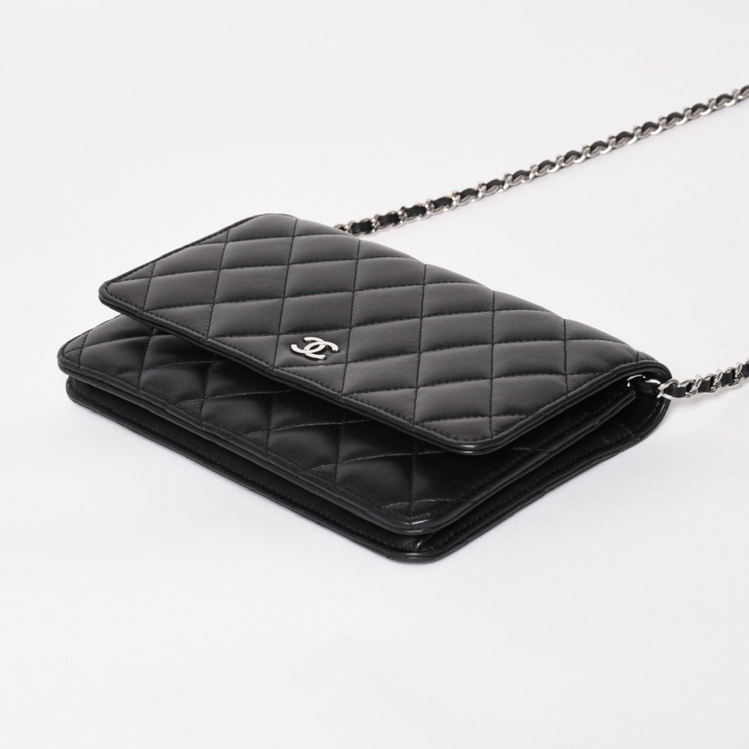Chanel Timeless Classic Line Chain Wallet CC Logo Lambskin Shoulder Bag — view 5