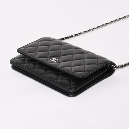 Chanel Timeless Classic Line Chain Wallet CC Logo Lambskin Shoulder Bag — view 5