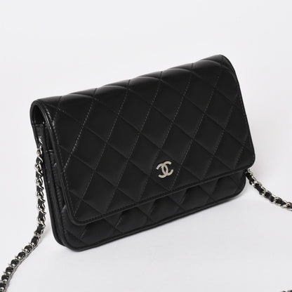 Chanel Timeless Classic Line Chain Wallet CC Logo Lambskin Shoulder Bag — view 3