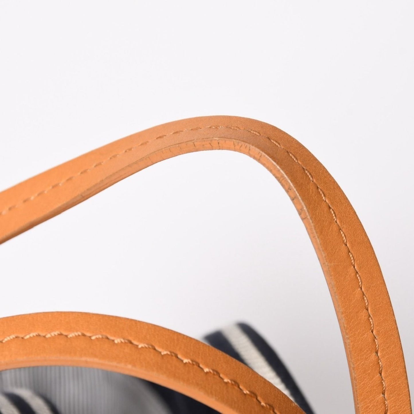Chanel 2-Way Tote Bag CC Logo Denim Leather Navy Brown Silver — view 6