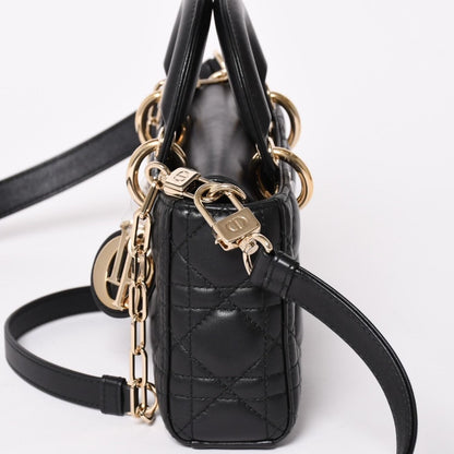 Dior Lady D-joy Bag Small Cannage Lambskin Black — view 7
