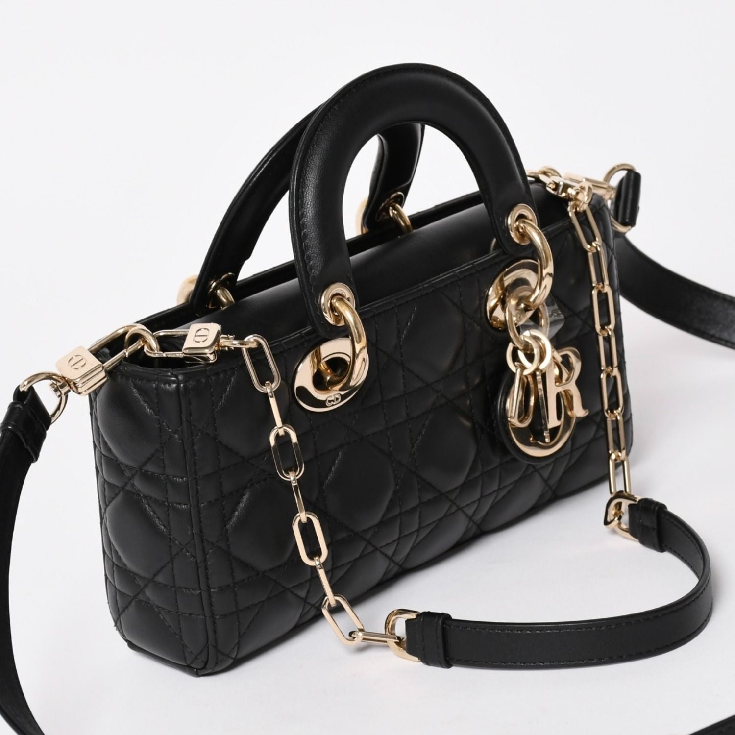 Dior Lady D-joy Bag Small Cannage Lambskin Black — view 4