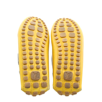 Louis Vuitton Monogram Driving Shoes Suede Mustard 6.5 — view 5
