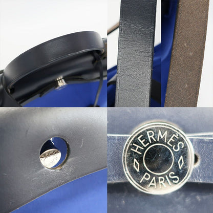 Hermes Heaven Herbag Zip PM Shoulder Bag Blue Silver Manufactured Around — view 7