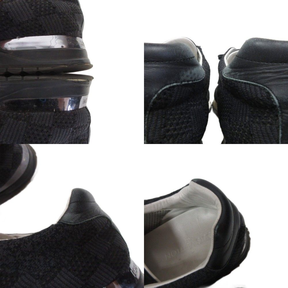 Louis Vuitton Run Away Line Damier Sneakers Black 10 — view 8