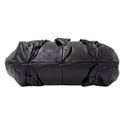 Prada Tote Bag Leather Black Frill — view 3