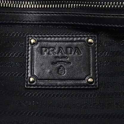 Prada Tote Bag Leather Black Frill — view 6