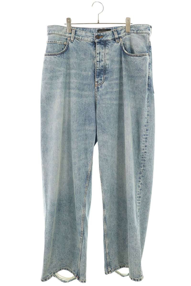 Balenciaga Distressed Baggi Denim Pants