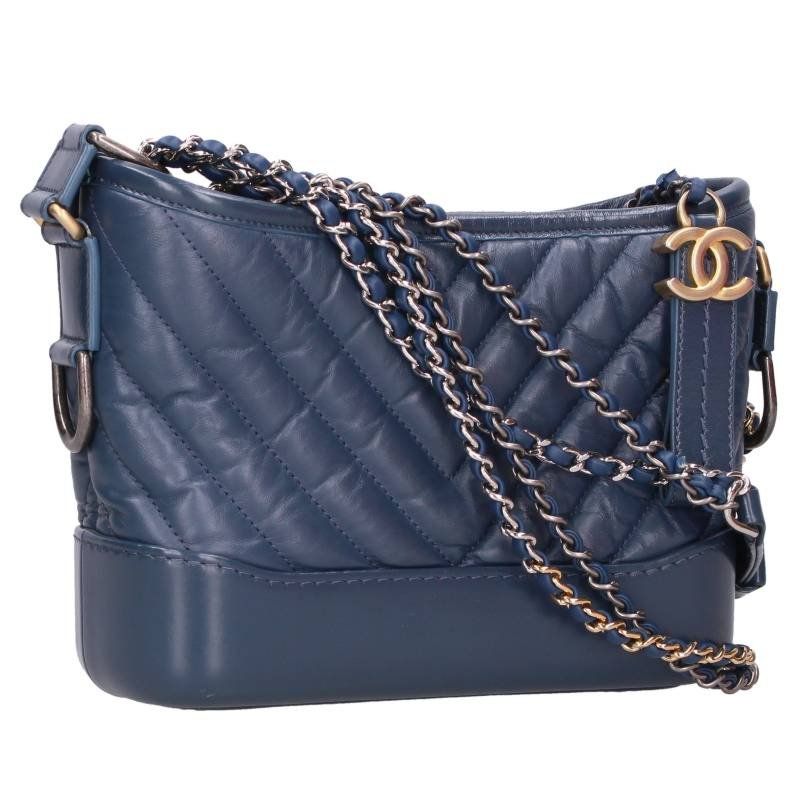 Chanel Gabrielle de Chanel Small Che Blanc Aged Calfskin Chain Hobo Shoulder Bag