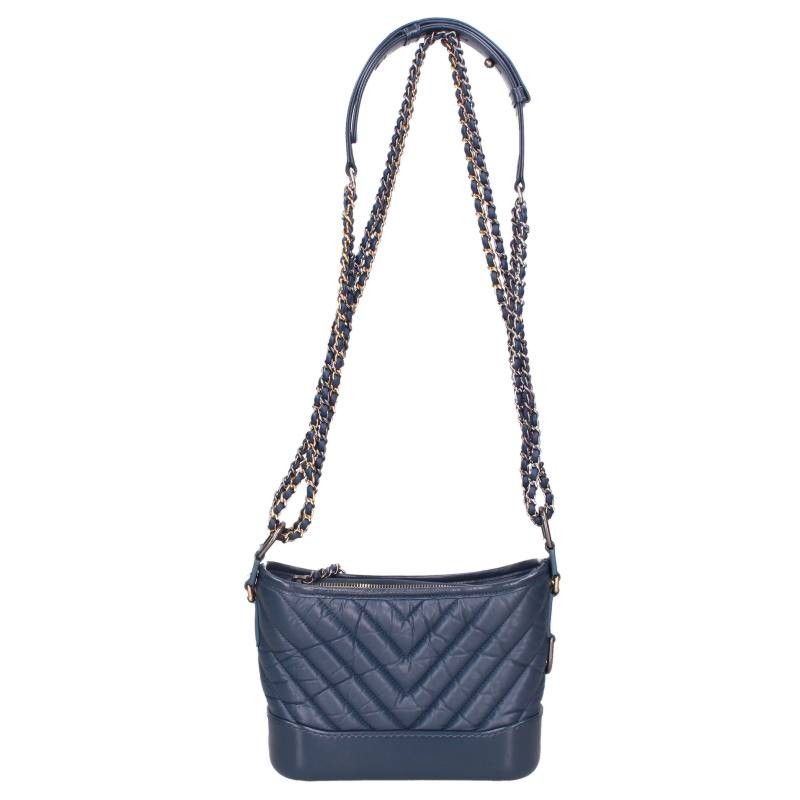 Chanel Gabrielle de Chanel Small Che Blanc Aged Calfskin Chain Hobo Shoulder Bag — view 2