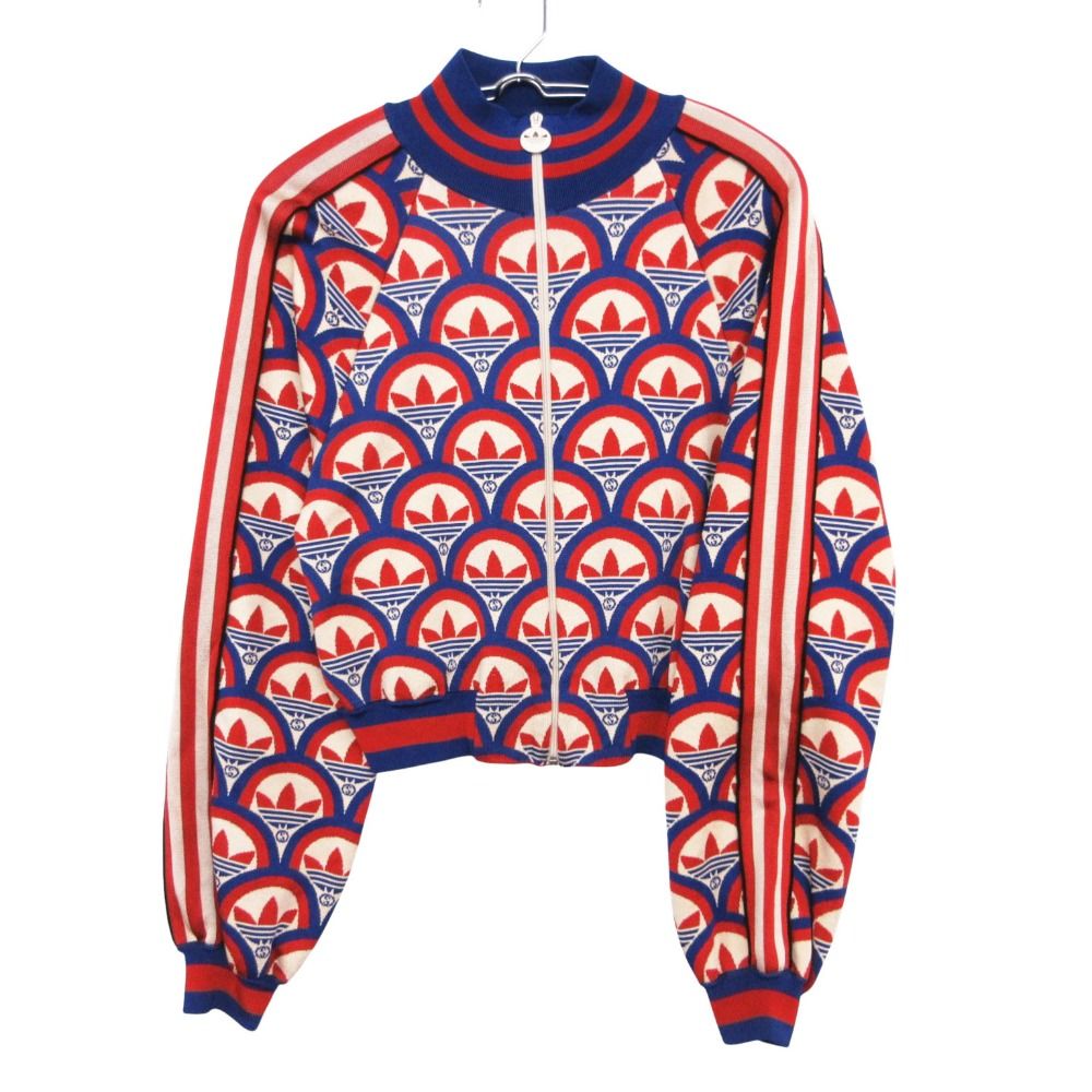 Gucci Adidas Jacket Track Cropped Short Length Line Zip Up Jersey Trefoil GG