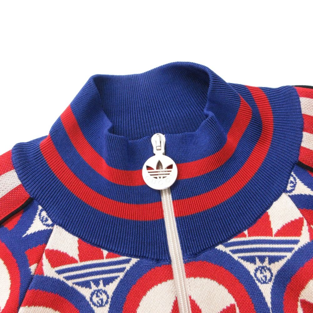 Gucci Adidas Jacket Track Cropped Short Length Line Zip Up Jersey Trefoil GG — view 5