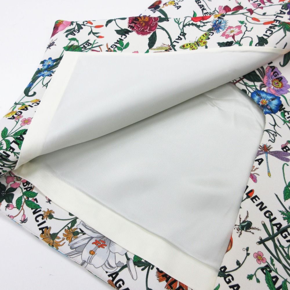 Gucci Skirt Floral Print Logo Wrap White — view 5