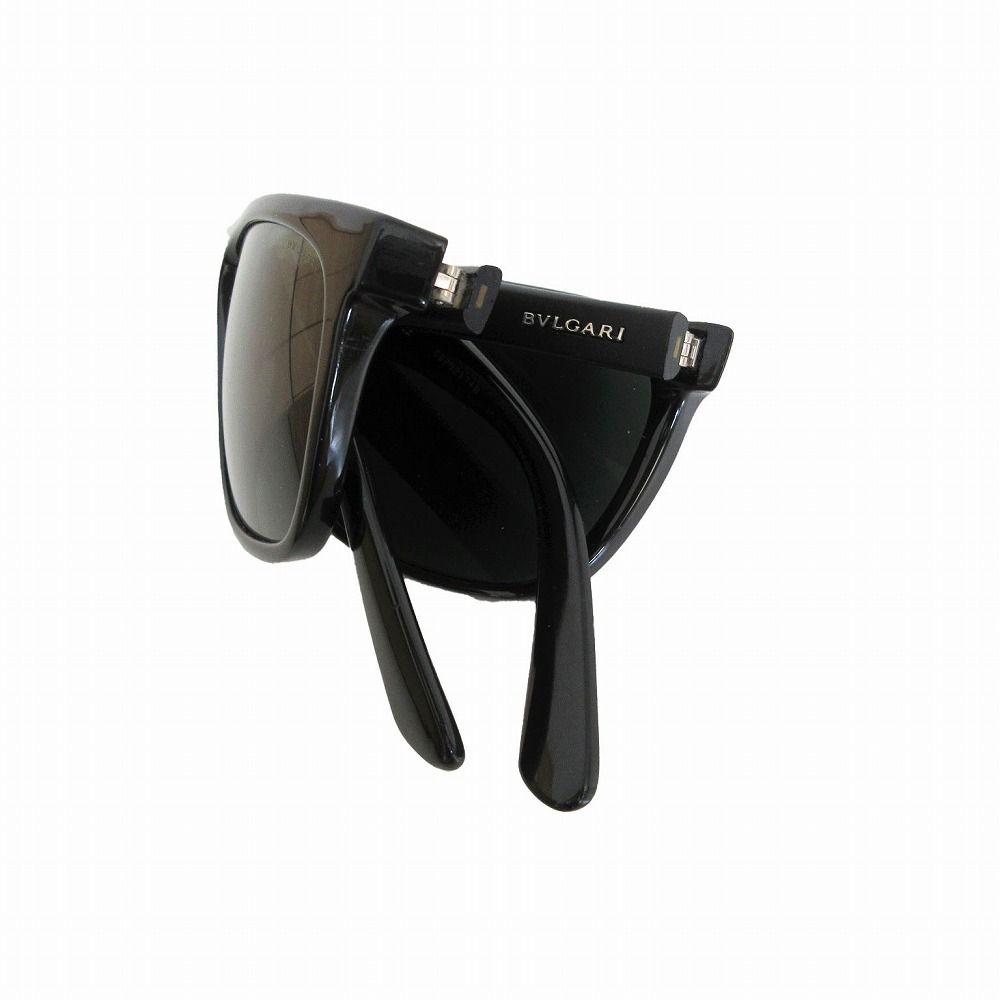 Bvlgari Sunglasses Foldable Eyewear Logo Frame 56 Black — view 7