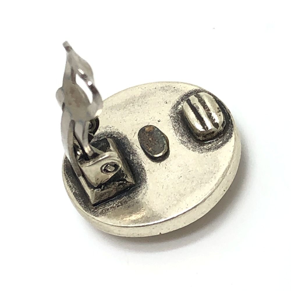 Chanel Earrings CC Logo Circle Metal Silver — view 4