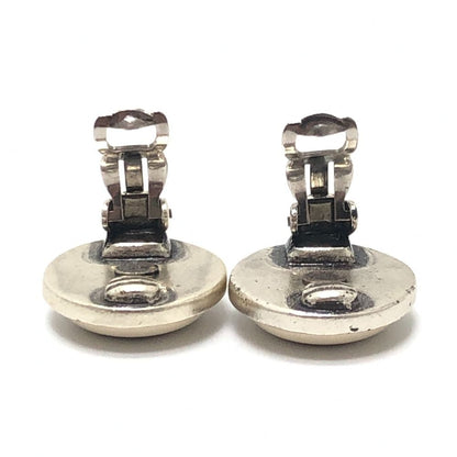 Chanel Earrings CC Logo Circle Metal Silver — view 5