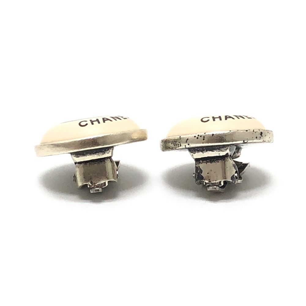 Chanel Earrings CC Logo Circle Metal Silver — view 8