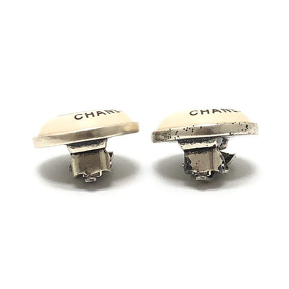 Chanel Earrings CC Logo Circle Metal Silver — view 8