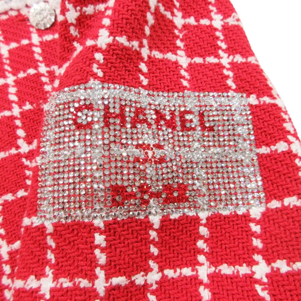 Chanel Jumpsuit Cruise Line Tweed Jumps All in One Red White — view 5